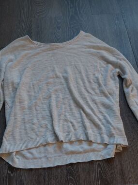 GAP Off-the-Shoulder Cream Lightweight Sweater